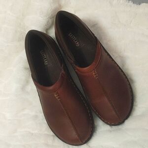 Eastland Rich Brown Leather Clogs Slip On "Kelsey" size 10M